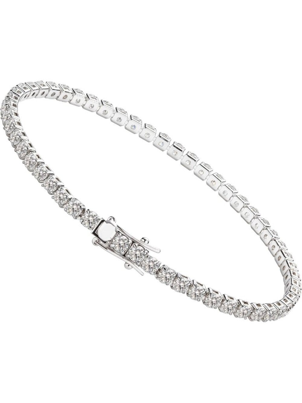 Dainty Moissanite Tennis Bracelet for Women, 3mm/4mm Lab Diamond, Gift for